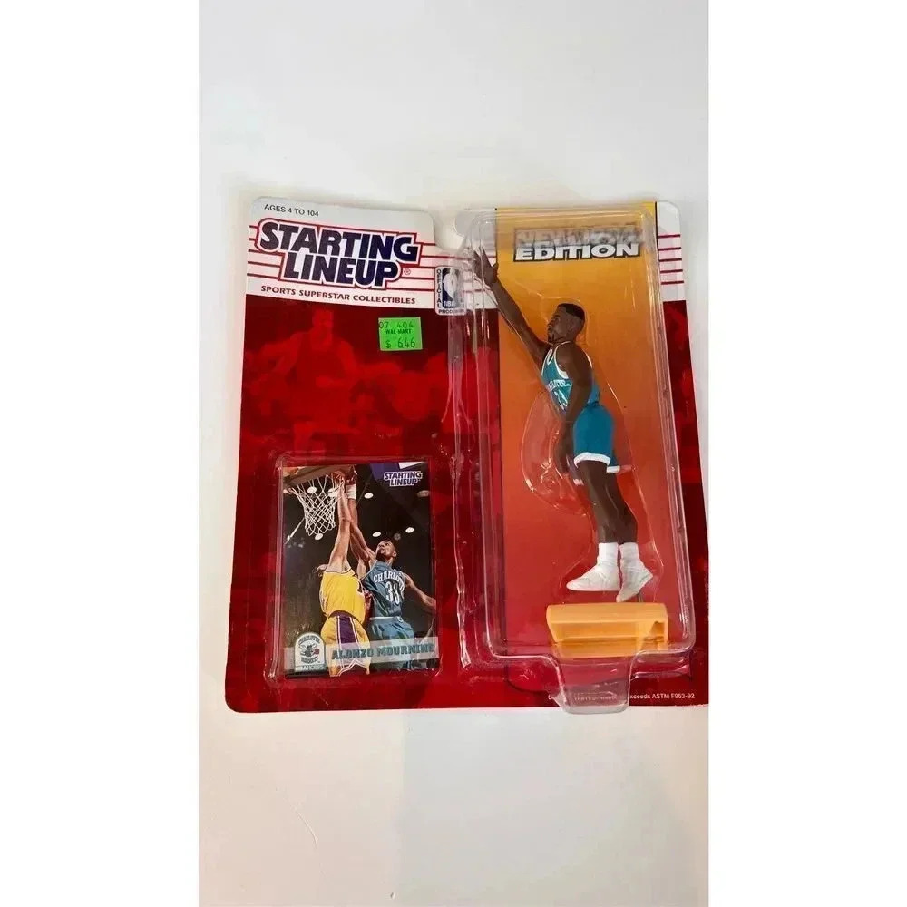 1994 Kenner Starting Lineup Alonzo Mournine Charlotte Hornets Action‎ Figure New